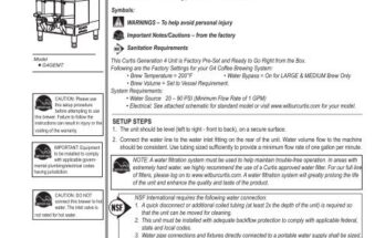 Curtis Coffee Brewer Troubleshooting